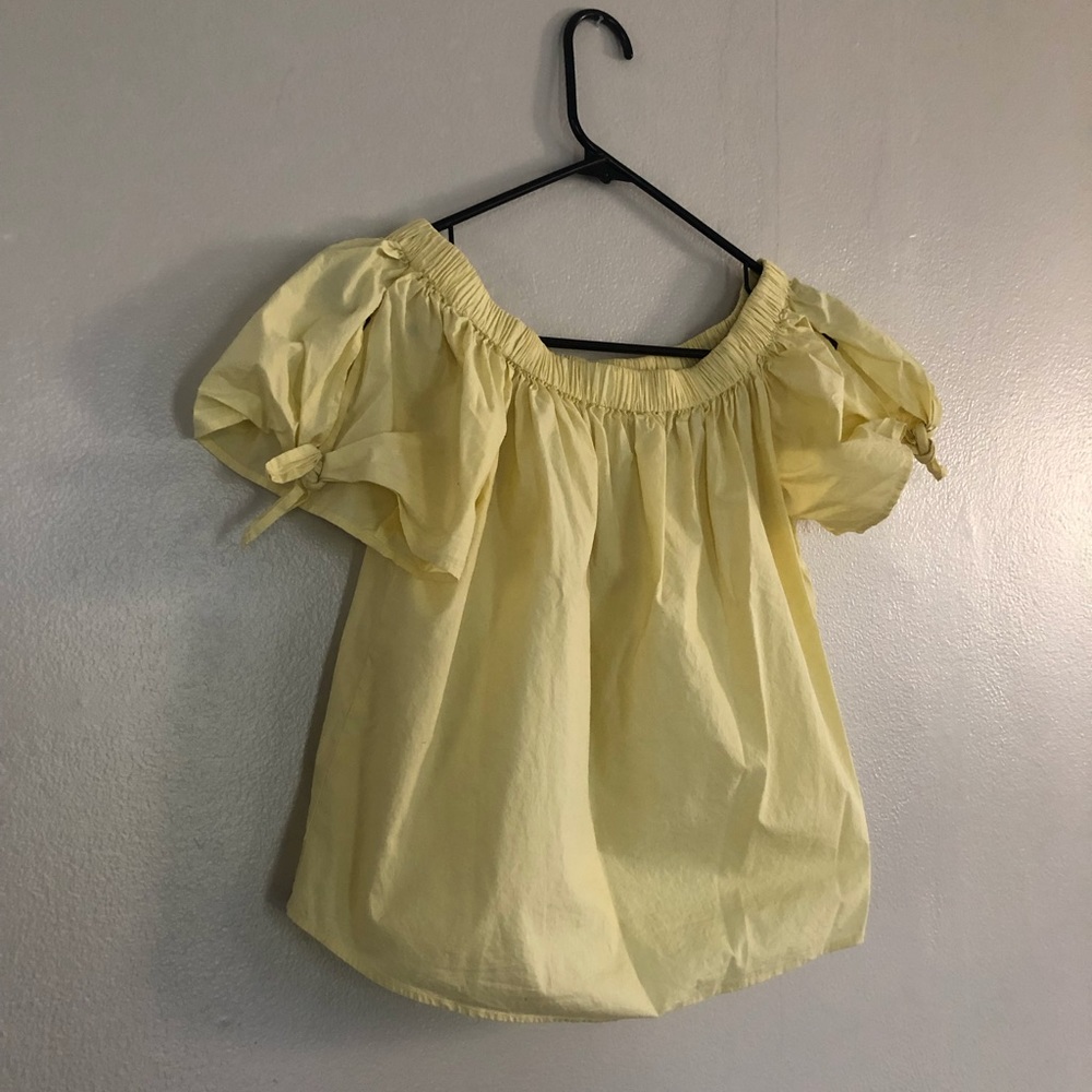 Yellow off-the-shoulder top